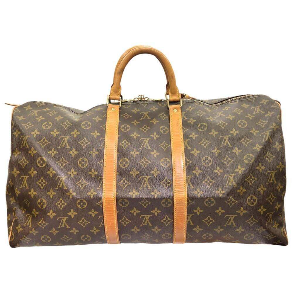LOUIS VUITTON Authentic Brown Monogram Keepall 55 Boston Bag - Picture 2 of 16